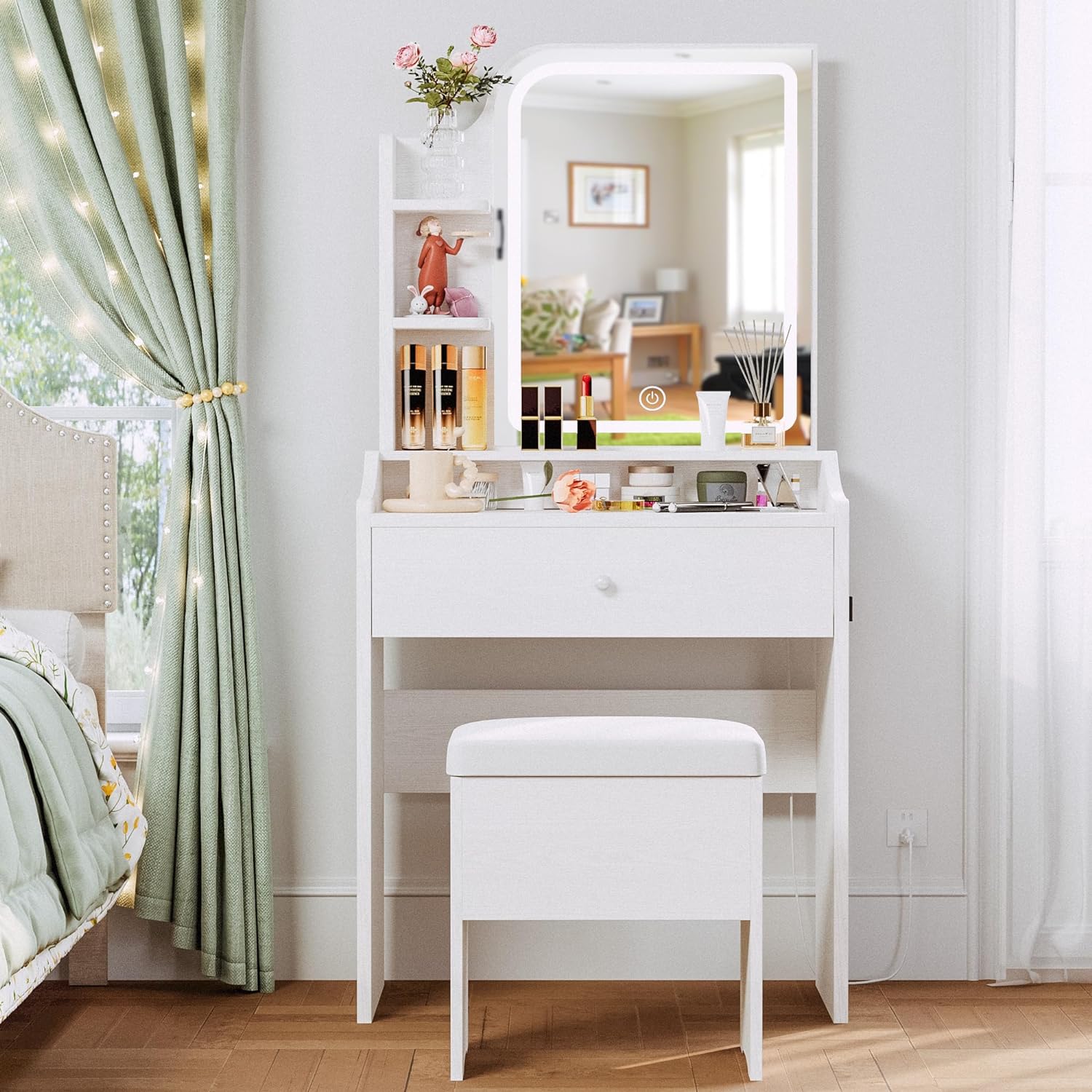 Desk Setup Simple - Coiffeuse de haute qualité avec grand