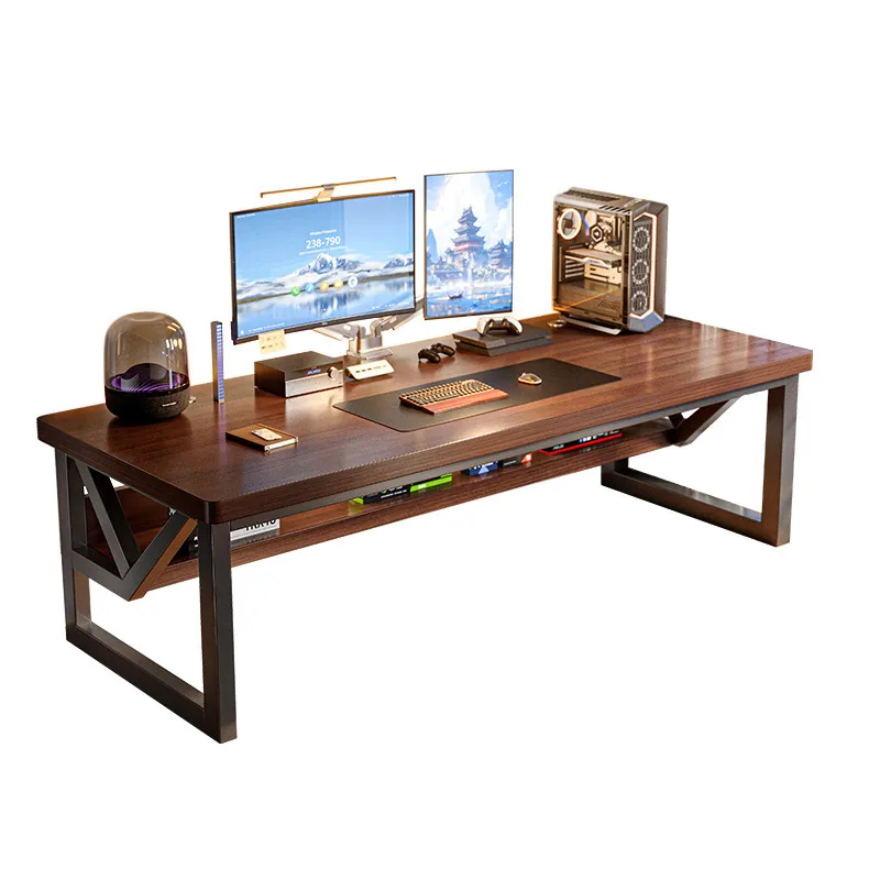 Desk Setup Simple - Bureau d'ordinateur rectangulaire pour bureau à