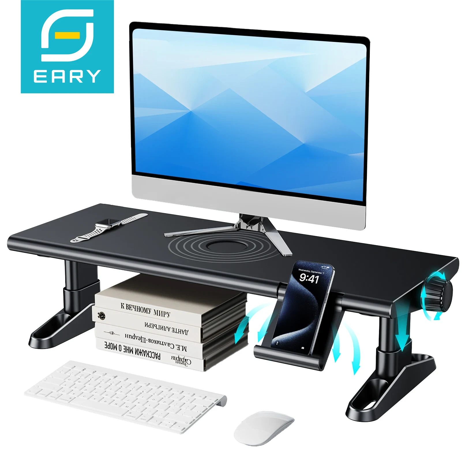 Desk Setup Computer - Eary-Support de moniteur d'ordinateur pour bureau,