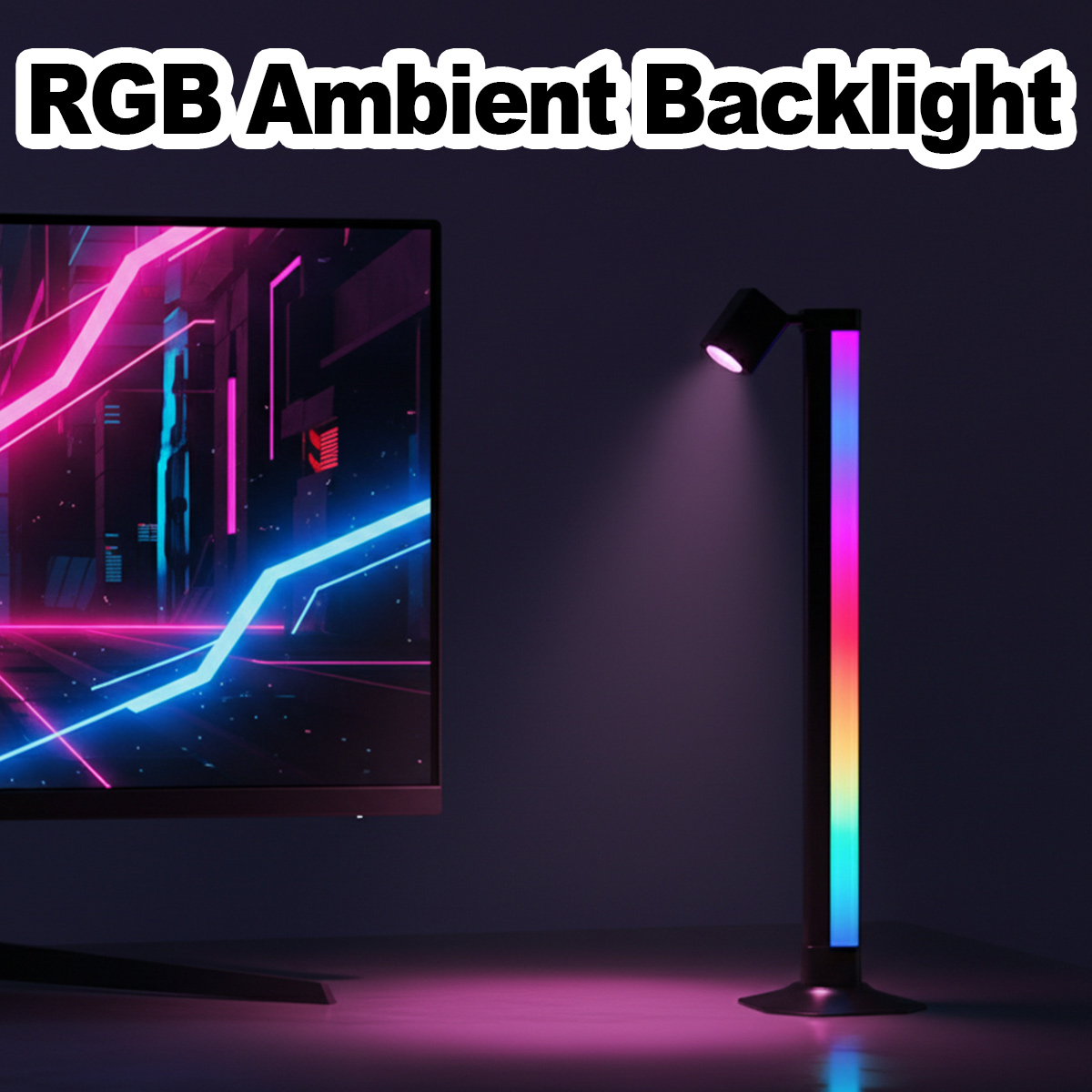 Desk Setup For Gaming - Barre lumineuse intelligente LED RGB, synchronisation