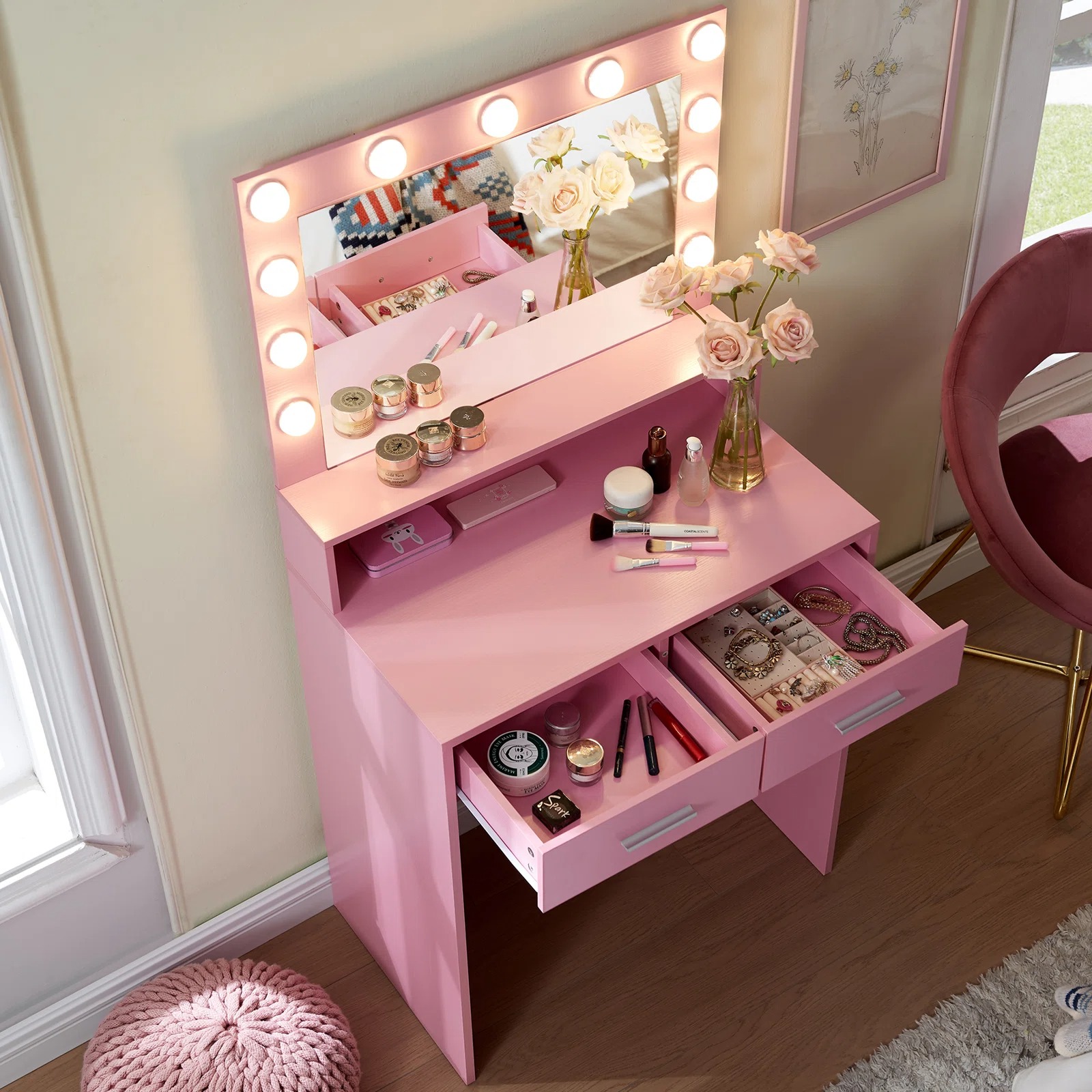 Coiffeuse de haute qualité ave - Desk Setup Simple avis et prix