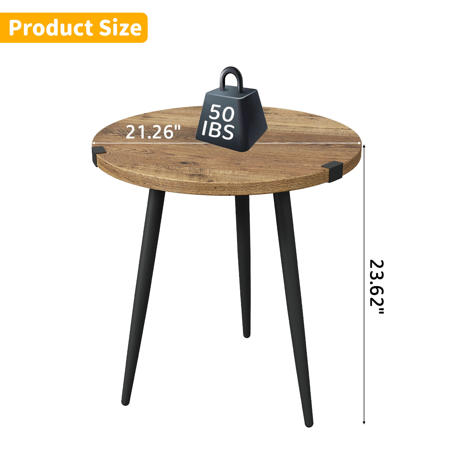 Table de salon ronde de 23,6 p - Desk Setup Oak avis et prix