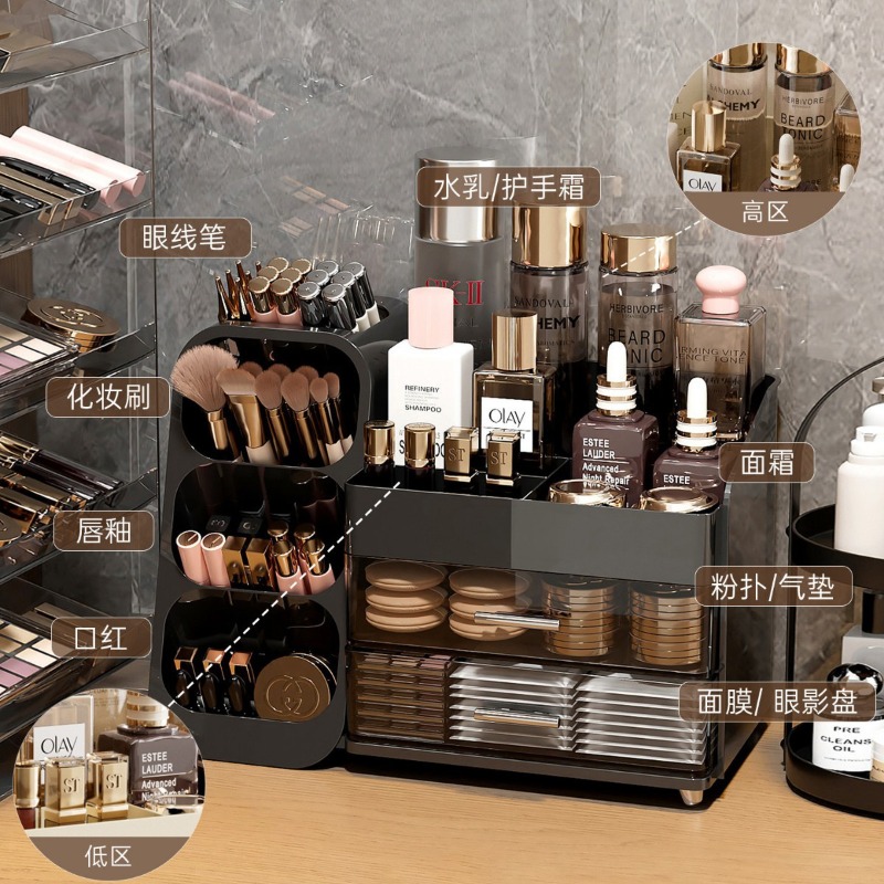 Boîte de rangement pour cosmét - Desk Setup Productivity avis et prix