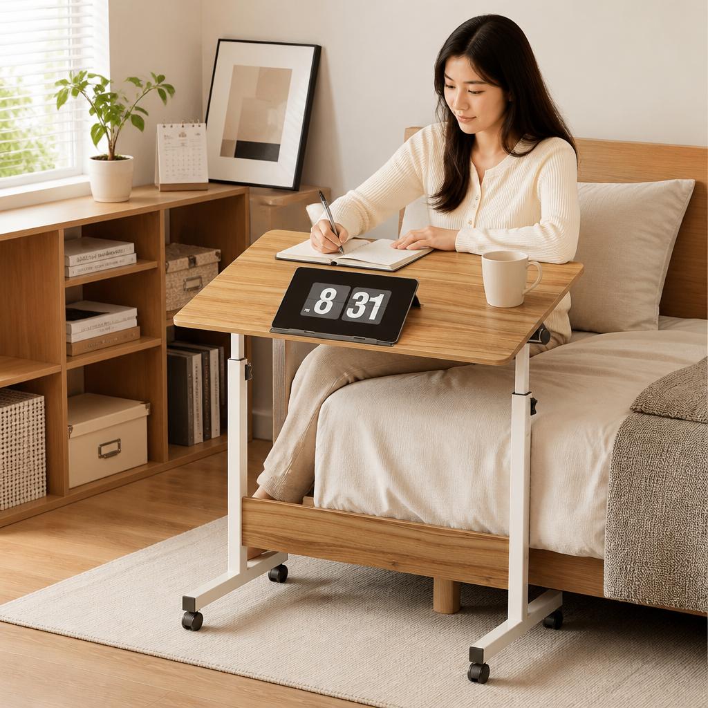 Bureau sur pied à hauteur régl - Desk Setup Oak avis et prix